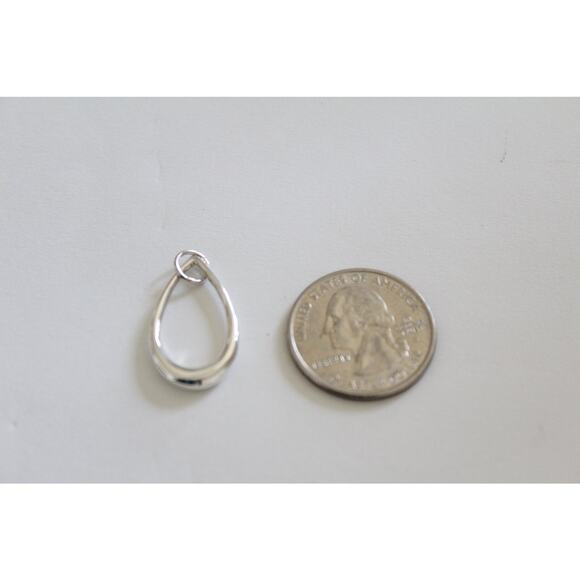 Sterling Silver Large Teardrop Statement Charm, Large Statement Teardrop Charm - Picture 4 of 4